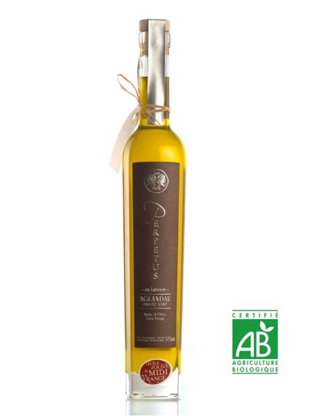 Huile d'olive biologique Aglandau 2022 - Bouteille 37,5cl